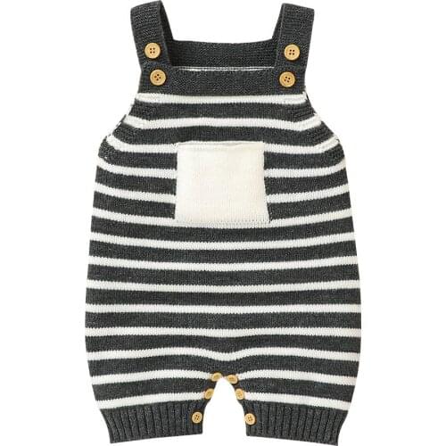 Summer Newborn Baby Girls Clothes Autumn Baby Kids Boys Sleeveless Romper Jumpsuit Striped Toddler Clothing одежды