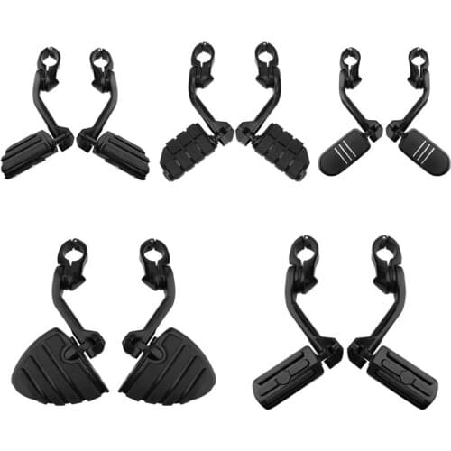 Motorcycle 26/28/32mm Highway Engine Guard Long Angled Foot Pegs Mount For Harley Dyna Fat Bob Softail Sportster XL 1200 883