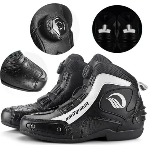 Motorcycle Shoes Mens Off-Road Vehicle Shoes Motorcycle Riding Motorcycle Boots Street Racing Boots Breathable Motorcycle Shoes