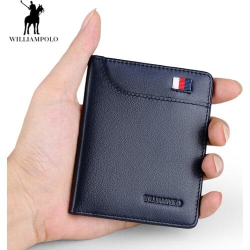 Men Wallets Money Clip Wallet Slim Purse Genuine Leather&Classic Solid Gift for Men 2019 New Arrival 296