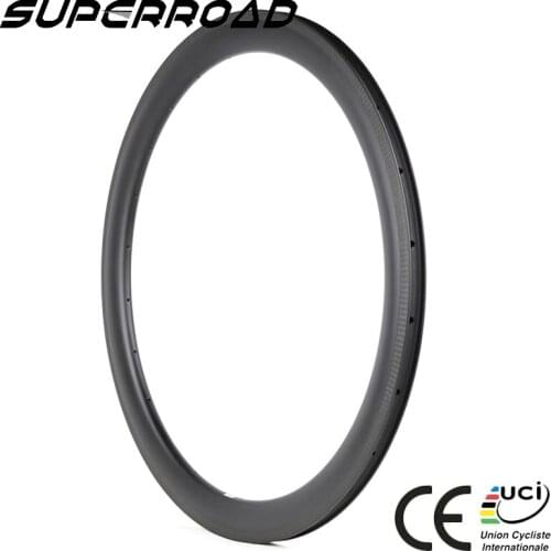 Cheap High Quality Superroad 28mm Wide 45mm Deep Road Carbon T700 T800 Bicycle Tubeless Rims