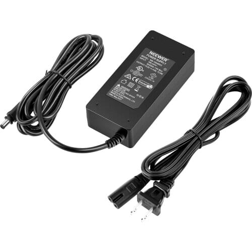 Neewer Photography AC 110V to DC 15V Power Adapter with Power Cable 5A Output Power Supply for Photo Studio Ring Light (Black)
