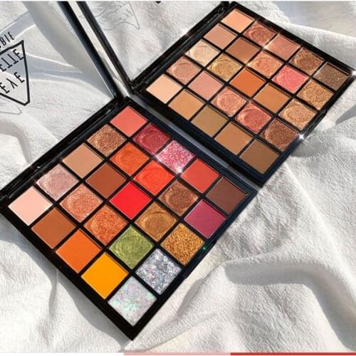 Ins 25 color mashed potato wet powder eyeshadow palette pearly matte earth color glitter sequin glitter eyeshadow palette