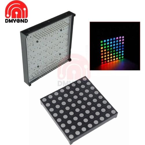 DM163 5MM Full-color RGB Dot Matrix Screen 8X8 3 MBI5168 M54564 Matrix Driver shield with RGB Led for Arduino AVR top