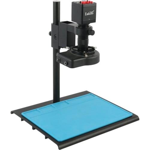 720P 1080P HDMI VGA Industrial Digital Video Microscope Camera + 100X C-MOUNT Lens + 56 LED Ring Light For PCB Soldering Repair