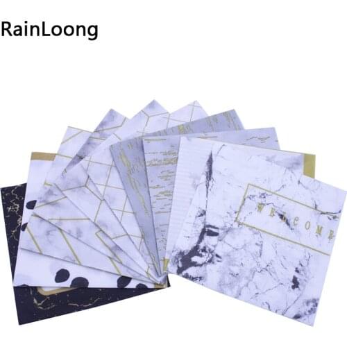 [RainLoong] Print Marble Floor Tiles Patterned Paper Napkins Tissue For Party Decoration Decoupage 33*33cm 1 pack (20pcs/pack)