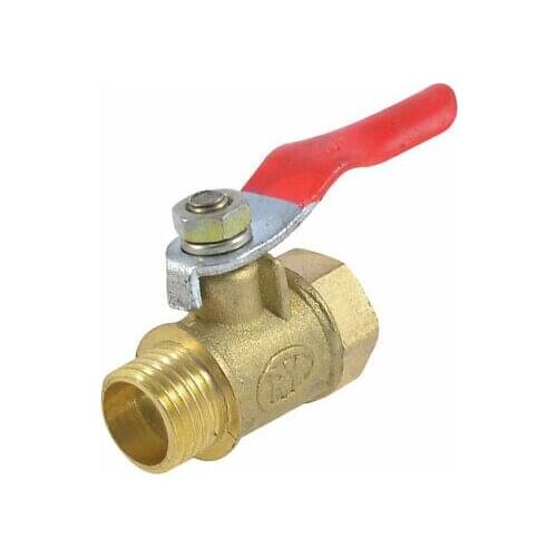 Plastic Coated Lever Handle 1/4" PT Female/Male Thread Brass Ball Valve