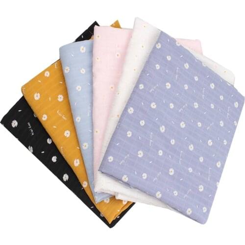 Chiffon Fabric Daisy Printed Sewing Cloth By The Yard for Upper Clothes Handmade Diy Dress Making Home Textile Supplies45*150cm