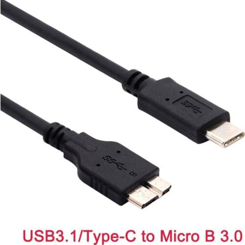 Super Speed Type C To Micro B Cable USB C To Micro 3.0 Cord Fast Charge USB Micro 3.0 To Type C for HDD Data Cable 100CM