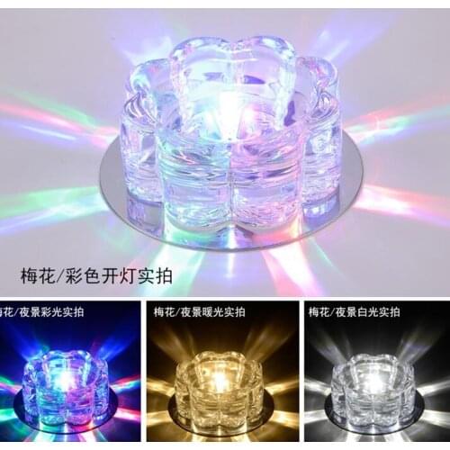 Surface Mount Crystal 3W 5W Led Downlights Ceiling Spot Light Lamps Porch light AC220V 110V For Indoor Bedroom Home lighting