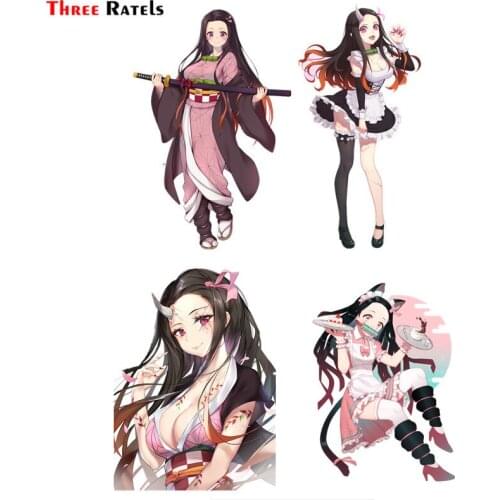 Three Ratels F578 Kamado Nezuko Kimetsu No Yaiba Car Body Sticker Notebook Decal