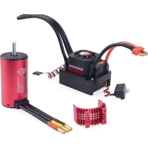 Waterproof 3670 1700KV 1900KV 2150KV 2650KV 2850KV Brushless Motor w/ 120A ESC for 1/10 1/8 RC Drift Racing Off-road