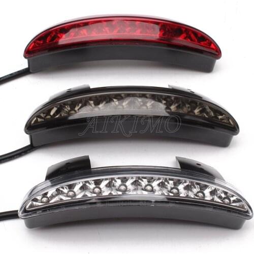 Motorcycle Rear Fender Edge LED Tail Warning Stop Light+Turn Signal Light For Harley Iron 883 XL883N XL1200N Chopper