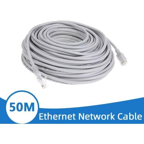 1pcs 50M 164ft Cat5 Ethernet Network Cable RJ45 Patch Outdoor Indoor Waterproof LAN Cable Wires For CCTV POE IP Camera System