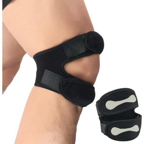 1 Pcs Adjustable Knee Pad Knee Pain Relief Patella Stabilizer Brace Support for Hiking Basketball Running Tennis Sport Outdoor