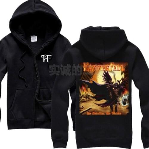 10 designs Hammerfall Thor Dota Death Hoodies brand jacket punk metal Zipper streetwear tracksuit Harajuku sudadera fleece