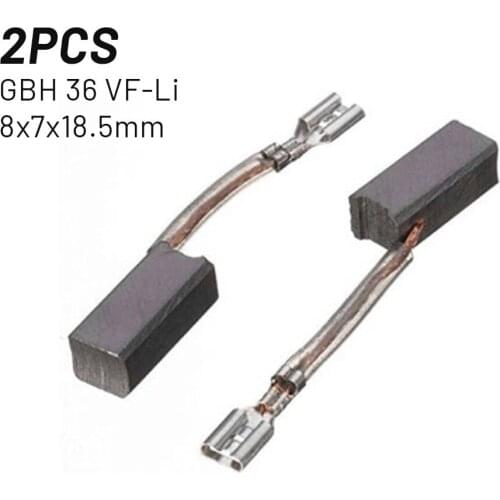 2PCSCarbon Brushes FOR BOSCH GBH36V-LI GBH 36VF-LI GBH36 V SDS DRILLS H36 MA D35 Carbon Brush 8x7x18.5mm