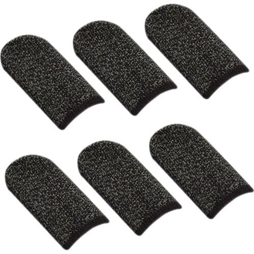 Professional Gaming Finger Cots 18-Pin Black Black Edge Copper Fiber Anti-Sweat and Non-Slip Competitive Edition 6Pcs
