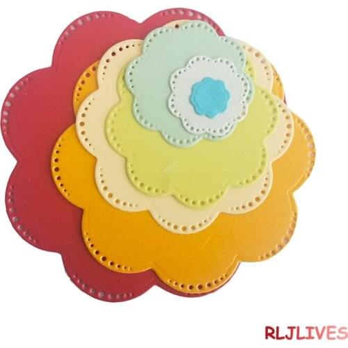 7pcs/Set New Flower Shape Metal Cutting Dies Stencils for DIY Scrapbooking/photo album Decorative Embossing DIY Paper Cards