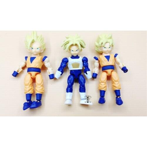 Bandai Genuine DRAGON BALL Trunks Son Goku Son Gohan Without Hands Joints Movable Action Figure Model Toys