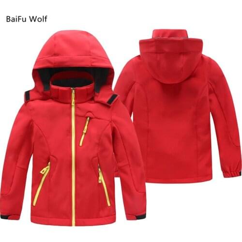 Childrens Winter Fleece Softshell Jackets Kids Sport Coats Outdoor Girl Boy Camping Hiking Trekking Windbreaker 2021