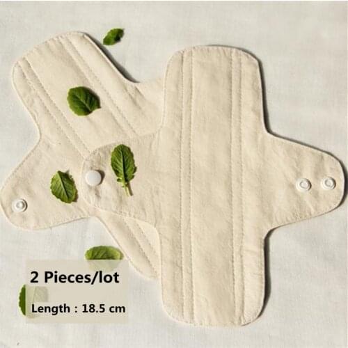 Breathable 18.5cm Reusable Menstrual Pads Women Sanitary Pads for Monthly Cotton Female Hygienic Towels Washable Panty Liners
