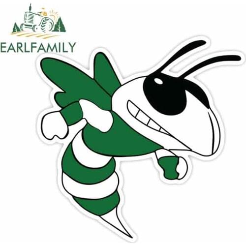 EARLFAMILY 13cm x 13cm for GREEN HORNET MASCOT Graphics Car Funny Stickers Vinyl Decals Occlusion Scratch Car Door Protector