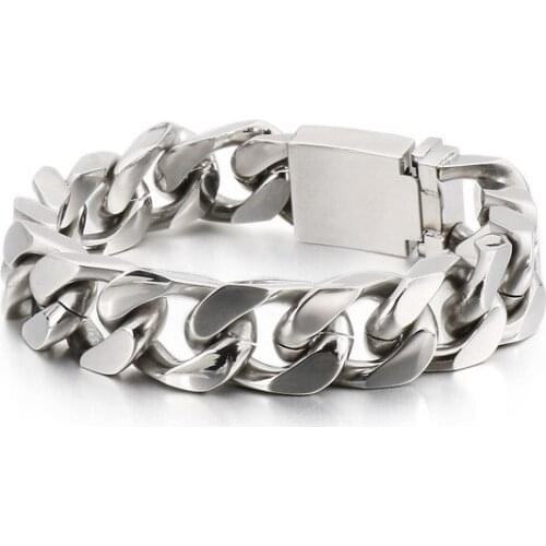 European and American retro fashion hipster outdoor bracelet 316L stainless steel domineering bracelet