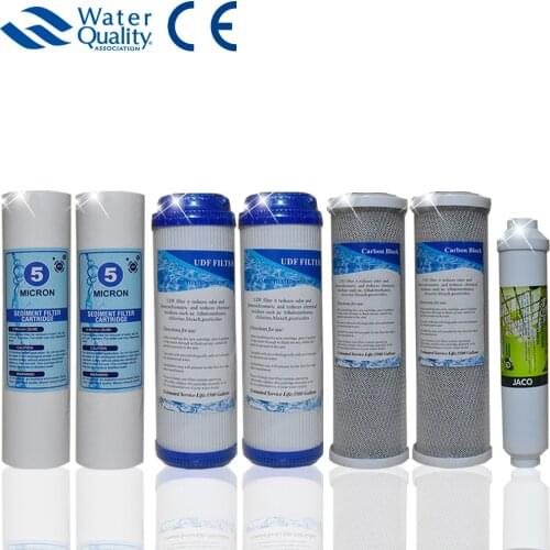 10 ''X2 PP Cotton Water Purifier Filter UDF Granular Activated Carbon Filter + CTO Block Carbon + Coconut Filter reverse Osmosis