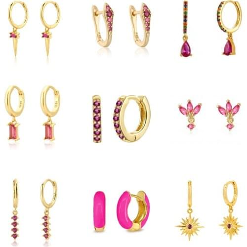 Fashion Cubic Zircon Simple Fish Dangle Earrings Gold Hoop Earrings for Women Girls Gift Fine Jewelry Drop Earrings Wholesale