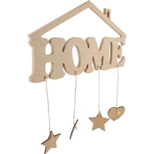HLO 2021 Decorative Wooden Roofed Family Wall Ornaments Home Decoration Wall Art Quality Material Stylish Can be Colored