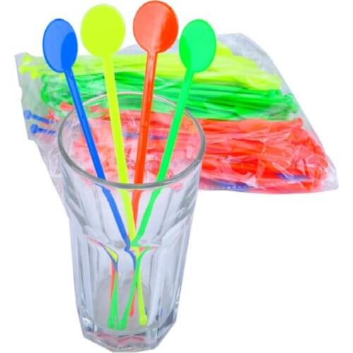 Bar Tools Plastic Color Round Head stir Stirrers Juice Party Cocktail Drink Mixer Swizzle Stick 400 pcs/lot