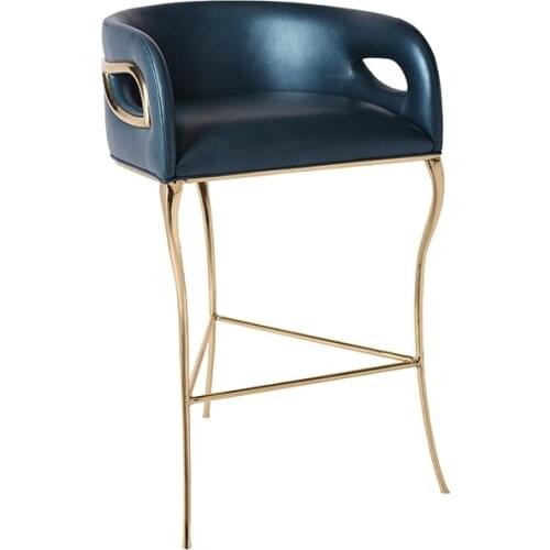 Italian latest design new model luxury furniture high class copper bar stool chair