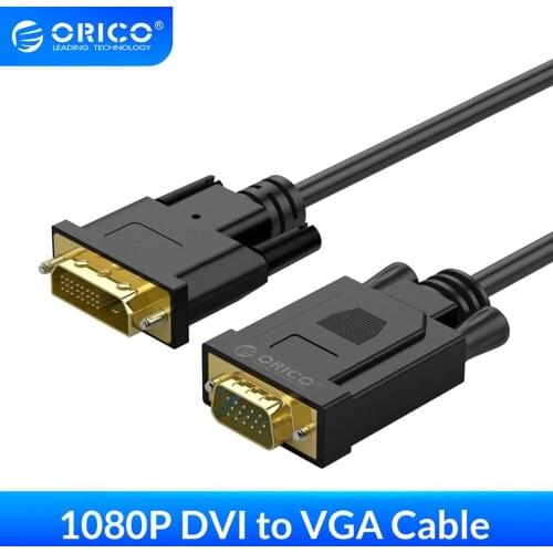 ORICO DVI to VGA Desktop Assembly Display Cable Adapter Gold Plated 1080P HD Video Converter Cable For TV PC Projector Displayer