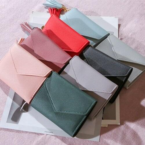 2021 Leather Women Wallet Hasp Small and Slim Coin Pocket Purse Women Wallets Cards Holders Luxury Brand Wallets Designer Purse