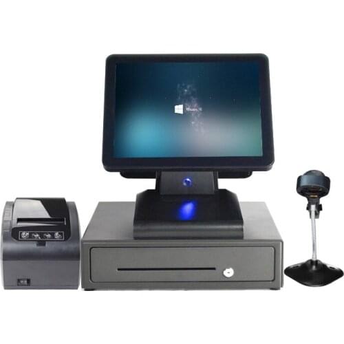 Hot Selling Black Color A Full Set Of 15 Inch Sigle POS Commercial POS Terminal Single Touch With Accessories