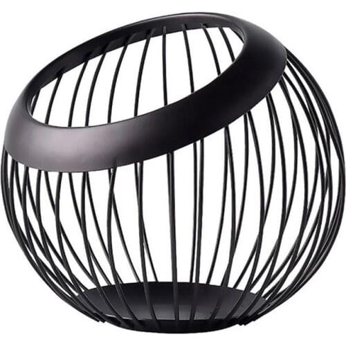 Nordic Style Metal Wire Fruit Basket Kitchen Countertop Storage Basket For Fruit Snacks Candy Modern Home Decor Accessories