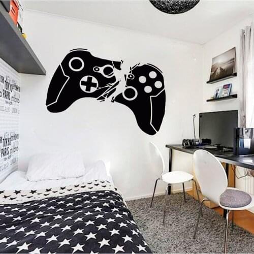 Gamer Wall Decal Game Controller Wall Decals Customized House Decor Kids Bedroom Playroom Art Vinyl Wall Stickers Removable S150