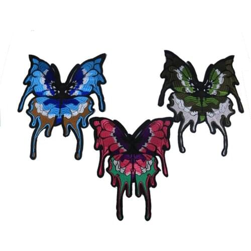 50pcs/lot Large Flying Insect Embroidery Patches Letters Clothing Decoration Accessories Diy Iron Heat Transfer Applique