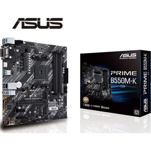 NEW For ASUS PRIME B550M-K Motherboard Socket AM4 DDR4 M.2 nvme ssd For AMD B550 Original Desktop Mainboard