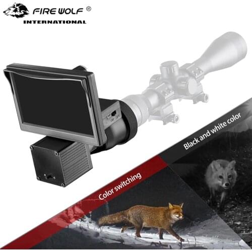 Fire wolf 5.0 Inch Display Siamese Tactics Night Vision HD 1080P Scope Video Cameras Infrared illuminator Riflescope Hunting