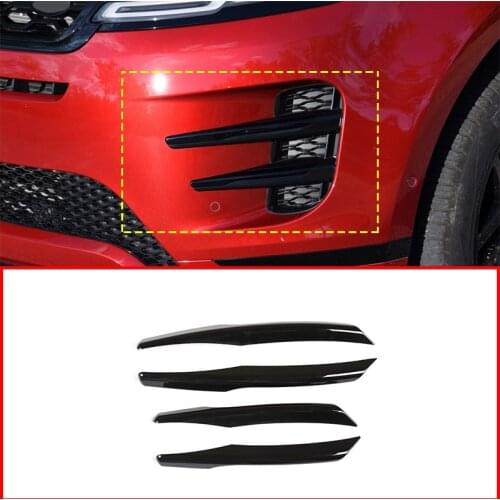 ABS Black Car Rose gold Front Fog Lamp Frame Trim Exterior decoration Accessories For Land Rover Range Rover Evoque L551 2019-20