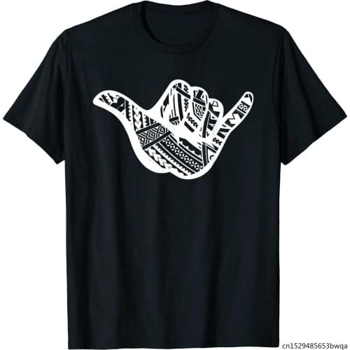 Polynesian Tattoo Shaka Tribal Print T-Shirt Unisex Tee