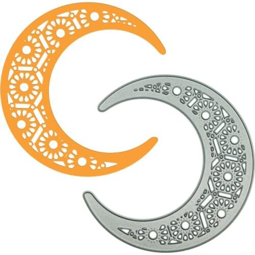 Crescent Moon Pattern Metal Cutting Die Scrapbooking Paper Cutter Mold For Photo Album Clipart Decorating