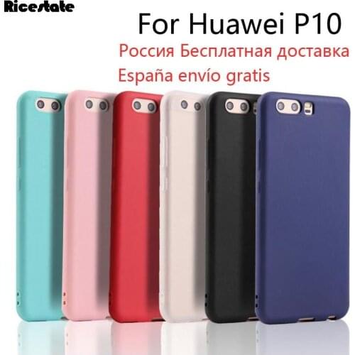Ricestate For Huawei P10 Clear TPU and Matte solid color Case For Huawei P10 Back Cover Protect Skin Silicon case
