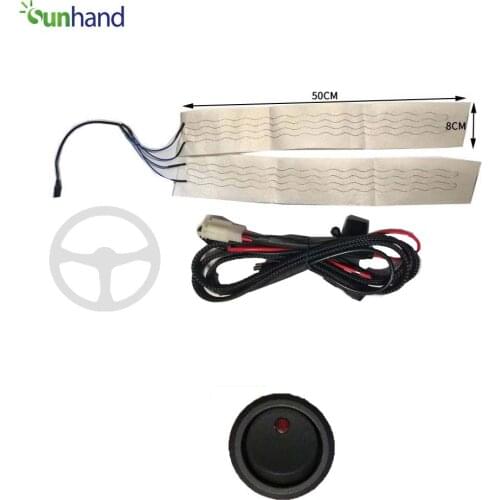 12V heated steering wheel kit with round switch heated steering wheel for car