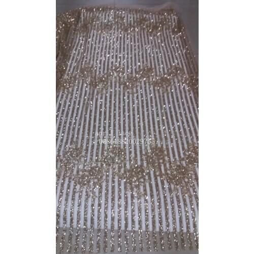 5 yards pp012 champagne gold 150cm width glued glitter sparkle net mesh breathable lace fabric for sawing/party