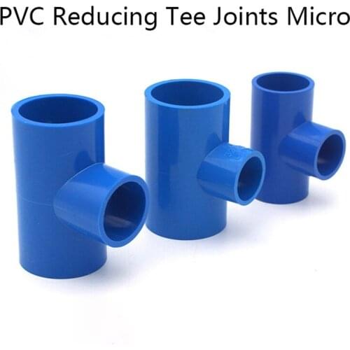 PVC Reducing Tee Joints Micro Irrigation Garden Water Connectors Aquarium Fish Tank Bathroom Tube Joint 1 Pcs