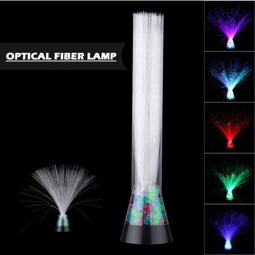 1Pcs 82x82x342 mm LED Fibre Optic Light Holiday Christmas Wedding Home Decoration Colors Changing Relaxing Nights