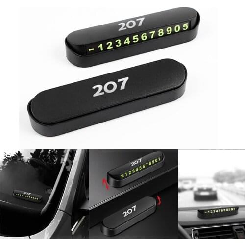 For Peugeot 207 Car Temporary Parking Card Phone Number Card Plate Telephone Number Car Park Stop Car-styling